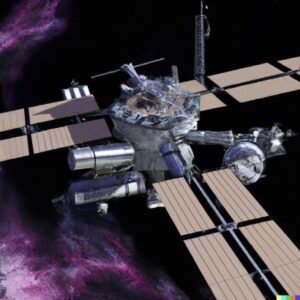 DALL·E 2024-01-16 22.31.36 – Space Station in a gaseous nebula, in photo-realistic style – edited