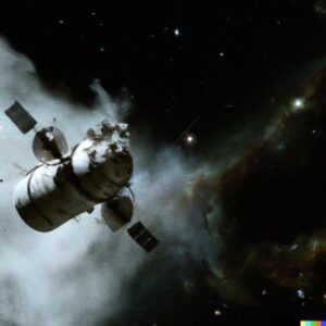 DALL·E 2024-01-16 22.33.14 – Space craft in a gaseous nebula, in photo-realistic style – edited