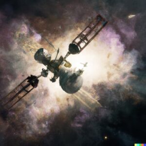 DALL·E 2024-01-16 22.33.22 – Space craft in a gaseous nebula, in photo-realistic style – edited